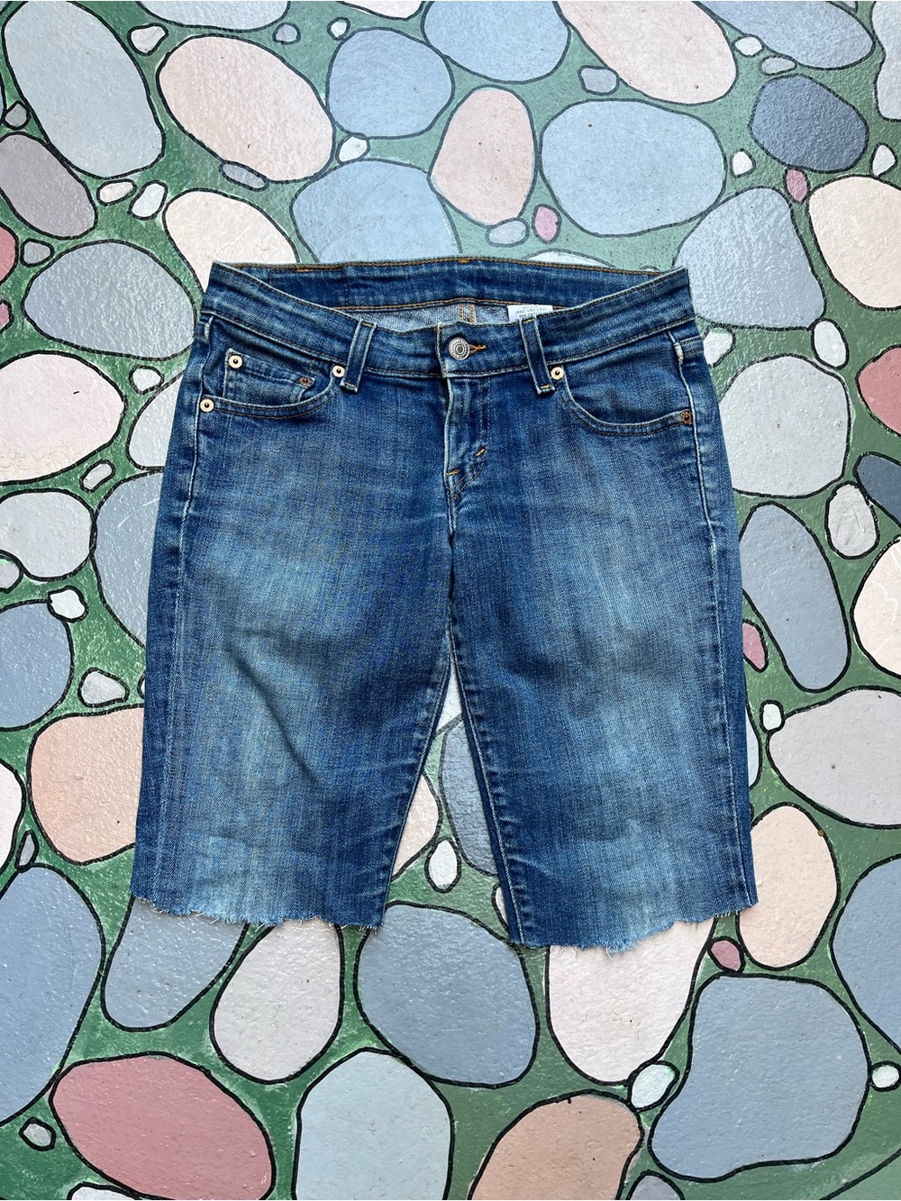 Levi's Women's Blue Cutoff Denim Bermuda Shorts